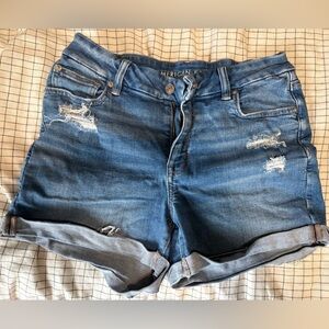 American Eagle Outfitters Women's Light Blue Ripped Jeans